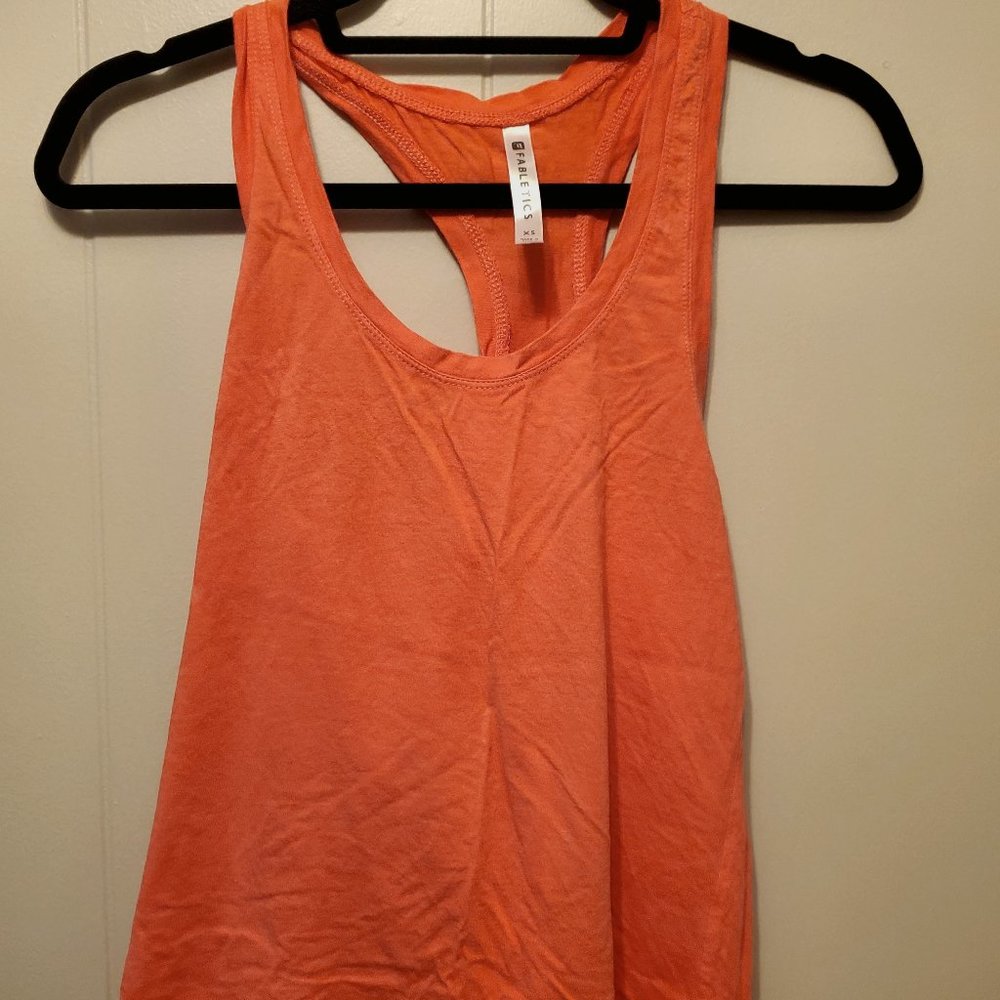 Fabletics Aventura Racerback Tank Coral Pink